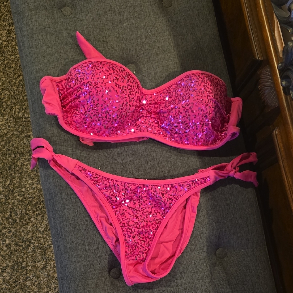 VENUS Pink Sequin Bikini